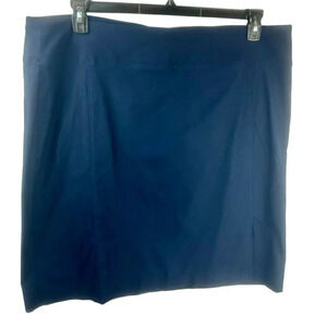 NEW Avenue Straight Pencil Skirt Women Plus 22 24 Navy Blue Stretch Knee Length